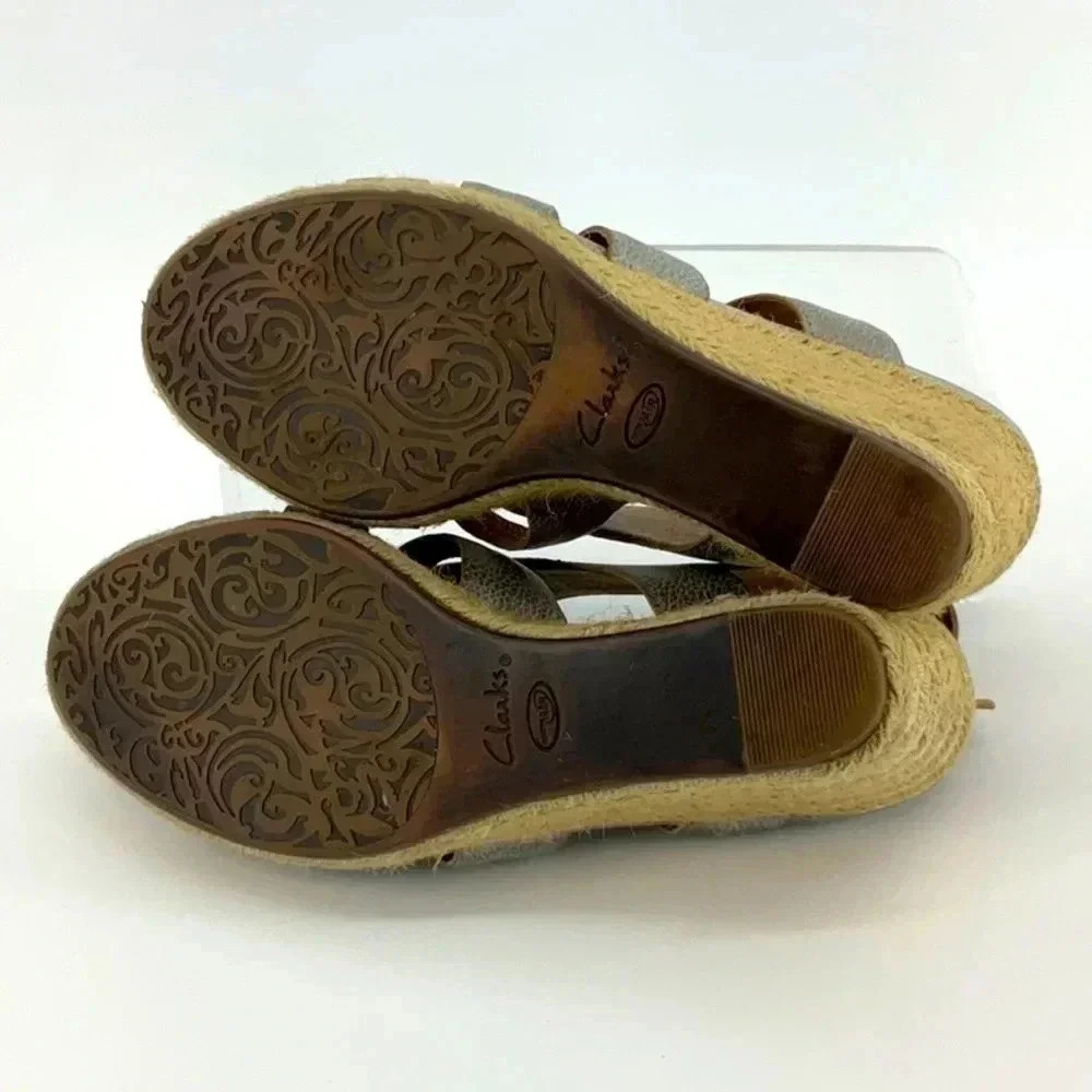 CLARK ESPRADRILLA LEATHER SANDALS - Picture 5 of 6